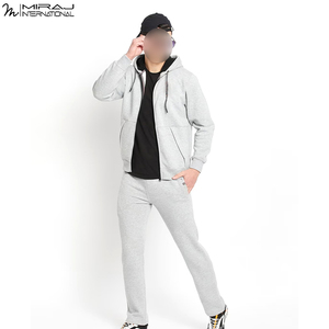 Comfortable Wholesale Rate <b>Men's</b> Plain Athletic Tracksuits Premium Quality Heavyweight Fleece Zip-Up Hoodie & Jogger Sets - Product Image 3