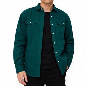 Trendy Urban Lifestyle Breathable Eco-Friendly Spring Cotton <b>Men</b> <b>Jeans</b> <b>Shirts</b> Casual Style Quick Dry Low Minimum Order - Product Image 1