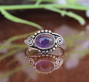 Purple Amethyst <b>Ring</b> Celestial Jewelry Natural Amethyst <b>Statement</b> <b>Ring</b> - Product Image 4