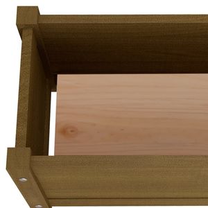 Juego de 2 Macetas de Madera de Pino Color Miel Sólido, Elegante Colección de Macetas para Jardín - Product Image 6