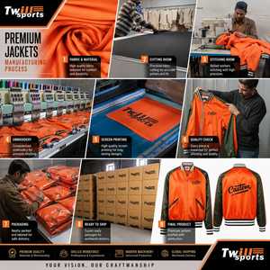 Chaqueta Bomber Naranja Personalizada para Hombre con Logotipo Bordado en la Parte Delantera, Estilo Casual Urbano, Ropa de Invierno, Forro de Satén de Poliéster, Tipo Pullover - Product Image 6