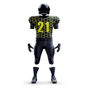 Ensemble d'uniformes de football américain professionnels, maillot et pantalon personnalisés, durables, légers, pour l'entraînement, la compétition, vêtements de sport d'équipe - Product Image 2