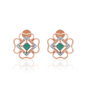 Pendientes de Diamantes Naturales de 0.08 Quilates, Color H-I, Corte Brillante Redondo, Claridad VS-SI, Certificados por IGI, Diamantes Extraídos de la Tierra, Tipo Solitario, para Regalo - Product Image 2