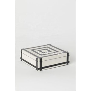 2025wooden Resin Inlay <b>Square</b> Shape Durable Modern Design Jewellery Box Tabletop Bedroom Top Selling - Product Image 1