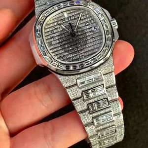 Reloj de Cuarzo Analógico para Hombre con Moissanita Plateada, Caja Deportiva, Cierre Oculto, Resistente al Agua 10m, Cristal de Zafiro, un Splendid Gift Jewelry - Product Image 6