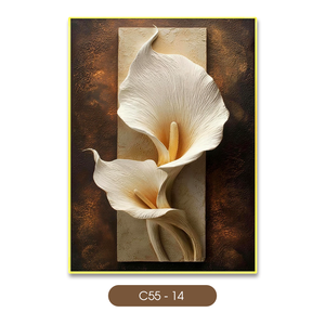 Cuadro Abstracto HALO, el Más Vendido, con Ramas en Flor, Arte Espejado, Decoración Interior Moderna, Vidrio Templado, Personalizable - Product Image 1