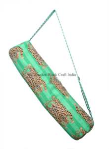 Bolsa de yoga plegable hecha a mano, ecológica, de algodón, con estampados modernos de animales, ligera, duradera, con correa ajustable. - Product Image 6