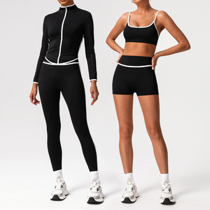 Conjunto Deportivo de 4 Piezas para Gimnasio y Yoga, Personalizado, para Mujer, Ropa Deportiva Activa, Transpirable, Elástica, con Certificación CE ISO - Product Image 5