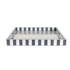 Plateau décoratif rectangulaire en acrylique, rayures verticales, design géométrique, style moderne, emballage individuel - Product Image 4