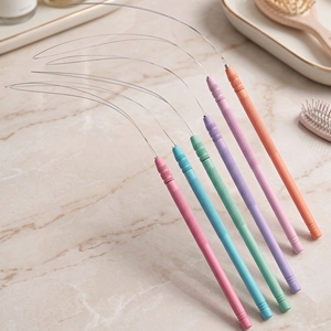 Aiguilles professionnelles à micro-anneaux pour extensions capillaires, outils en acier inoxydable pour l'installation en salon - Product Image 1