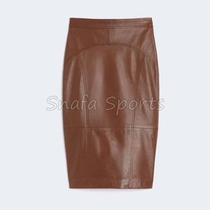 Design Sense Short plissé en cuir véritable à taille naturelle, style robe d'été, décontracté streetwear, jupe unie, hiver, à paillettes, non tissé - Product Image 4