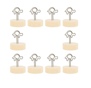 Wood Place Numbers Card Holder <b>Sticky</b> <b>Note</b> Clip Place Card Holder Metal Clip Minimalist 6 In Height Numbers Card Holder - Product Image 2