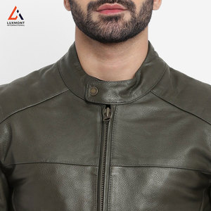Premium Quality <b>Men</b> <b>Leather</b> <b>Jacket</b> With Shoulders And Cuffs For Biker And Fashion Look Winter <b>Jacket</b> - Product Image 6