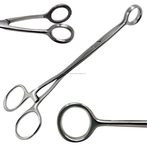 Pinzas quirúrgicas Collins para sujeción de lengua, de acero inoxidable, para cirugía oral, odontología y medicina. - Product Image 1