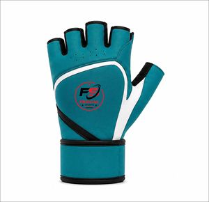 Gants de cyclisme d'extérieur personnalisés, demi-doigts, respirants, protection UV, en cuir de vachette, unisexes, pour le sport, la gym et le fitness - Product Image 2