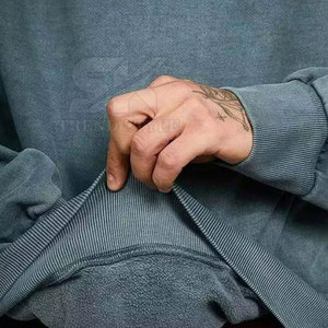 Sudadera con Efecto Ácido para Hombre, Venta Directa de Fábrica 2026, Sudadera con Logotipo Personalizado, Sudadera con Efecto Ácido Sólido para Hombre - Product Image 3