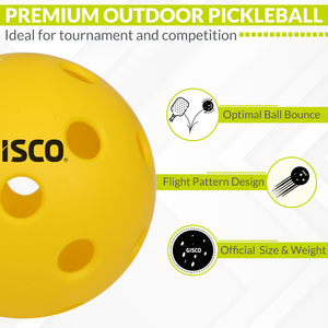 Ballon de Pickleball 26 trous, écologique, sûr, confortable, léger, en plastique, pour l'extérieur, l'école, le jeu, le sport, résistant aux fissures - Product Image 5