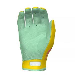 Guantes de Béisbol de Piel Cabretta Multicolor Amarillo, Verde Menta y Rosa, Palma Texturizada Premium con Agarre Máximo para Entrenamiento, Talla XXL - Product Image 3