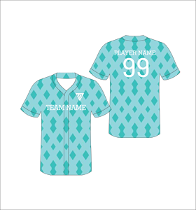 Maillot de baseball personnalisé pour homme, imprimé géométrique, sublimation, col en V, manches courtes, polyester respirant, toutes saisons - Product Image 3
