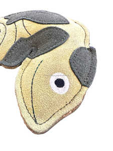 Jouet à mâcher pour petits animaux en forme de caméléon mignon, en cuir et daim durables, pour usage intérieur, taille moyenne, écologique - Product Image 3