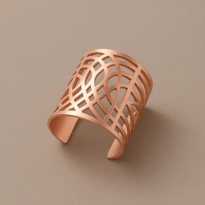 Boutons de manchette et bracelets ethniques anciens en laiton et en cuivre faits à la main, accessoires de mode en cristal - Product Image 5