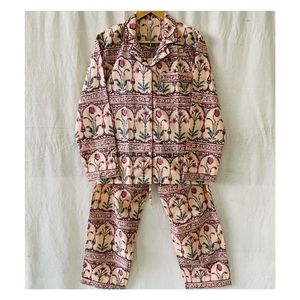 Nouvel arrivage : Ensemble de nuit en coton pour femme, magnifique pyjama indien imprimé à la main, 100 % coton - Product Image 4