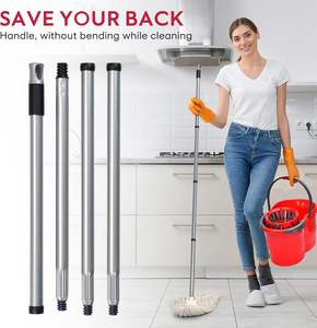 Nouvelle Serpillière Plate Multifonctionnelle en Bois Écologique de Haute Qualité, Tête en Coton à Absorption Rapide, Essorage Automatique - Product Image 4