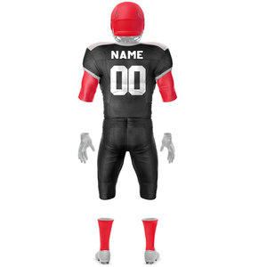 Uniformes de football américain en gros, taille et couleur personnalisées, commande en gros acceptée pour les écoles/les clubs/les équipes, 100% polyester, séchage rapide - Product Image 3