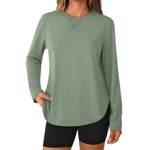 Nouvelle arrivée hauts d'entraînement à manches longues pour femmes athlétique UPF 50 + chemises de protection contre les éruptions solaires course à pied vêtements à séchage rapide - Product Image 3