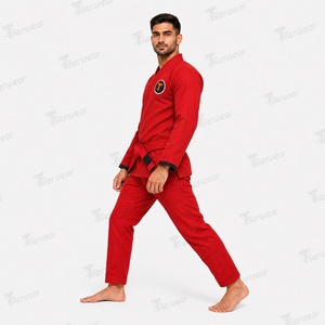 Kimono de BJJ de compétition 450 GSM en coton tissé perlé, veste renforcée, pantalon Ripstop, tenue d'entraînement et de combat pour académie, personnalisable - Product Image 2