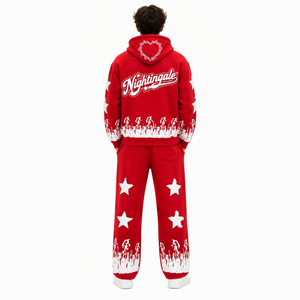 Ensemble de survêtement unisexe en coton 100 % personnalisé avec impression OEM pour homme, comprenant un pantalon de jogging et un sweat à capuche - Product Image 2