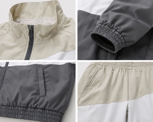 Conjunto de Chaqueta Cortavientos con Logotipo Personalizado, Chaqueta Cortavientos de Alta Calidad de Dos Piezas con Cremallera, Traje Deportivo Ligero - Product Image 3