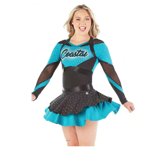 OEM Designed Adult Cheerleading Uniform Custom Logo Printed High Quality Breathable Comfortable Spandex/Polyester Training - Product Image 3