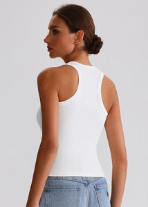Women's Black Crop Tank <b>Top</b> Sleeveless Crew Neck Solid Color Spandex Polyester Leisure Wear All Seasons Pullover Style - Product Image 6