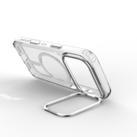 Funda con Soporte Magnético para 13/14/15/16, Híbrida TPU+PC, Soporte de 180 Grados, Diseño Transparente, Protección Anticaídas
