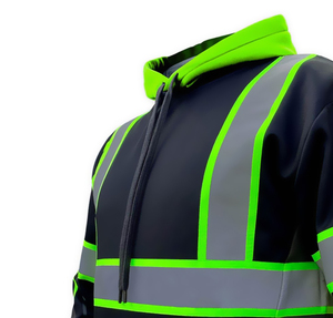 High Visibility Reflective Safety Clothing Security Guard Winter Jacket Men's <b>Hi</b>-<b>Vis</b> <b>Hoodie</b> Safety <b>Hoodie</b> Work Wear Construction - Product Image 4