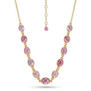 Elegante Collar de Turmalina Bicolor en Plata 925 con Baño de Oro, Joyería Artesanal con Piedras Preciosas para Mujer - Product Image 1