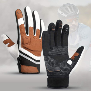 Gants de course pour moto et motocross, logo personnalisé, cuir véritable, gants de moto à doigts entiers, vêtements de combat tout-terrain - Product Image 2