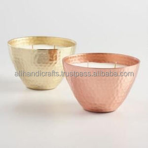 <b>Large</b> Hammered Pure Copper Multi-Pillar <b>Candle</b> Dish Bowl – Heavy-Duty Centerpiece Stand for Hotel Lounge & Event Staging - Product Image 5