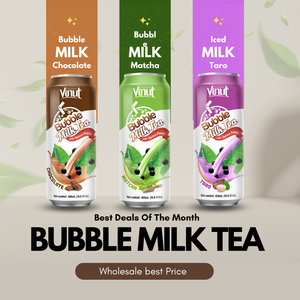 Bebida de té con leche de burbujas de azúcar moreno 490ml VINUT Fabricación sin OMG/Lactoser Muestra gratis Etiqueta privada Precio al por mayor OEM ODM - Product Image 4