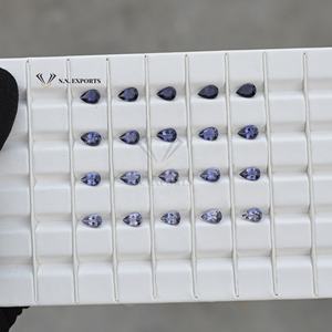 6x9mm naturel Iolite à facettes poire coupe haute demande pierres précieuses en vrac couleur bleue Iolite pierre bijoux de luxe importation sans droits - Product Image 3
