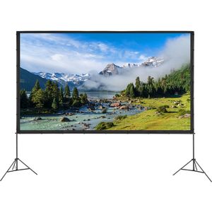 Pantalla de Proyección para Exteriores de 150 Pulgadas, 16:9, 4K, 1080 HD, con Soporte, Estilo 3D, Material Fresnel Antiarrugas, para Proyector - Product Image 1
