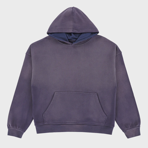 Street Wear New Fashion High Quality 100% Cotton Plain Dyed Custom Printed Fleece Winter <b>Sun</b> Faded Hoodies for Men Quick Dry - Product Image 1