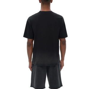 Camisetas Vintage con Gráficos Desgastados por el Sol, Camisetas Negras Estampadas de 250 g/m² para Hombre, Corte Holgado - Product Image 2