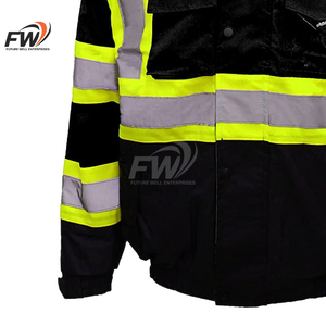 Customized Waterproof <b>Canvas</b> Winter Engineering Hi Vis Safety High Visibility Reflective Recycled Puffer <b>Jackets</b> Unisex - Product Image 6