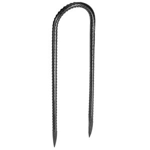 Ancoraggi a terra in acciaio zincato per impieghi gravosi da 10 pollici, a forma di U, con diametro di 0,32 pollici, puntali a scalpello, resistenti alla ruggine - Product Image 1