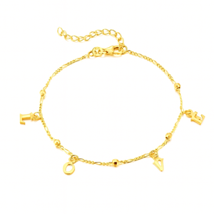 Bracelets porte-bonheur mignons en métal émaillé sur mesure de haute qualité, plaqués or - Product Image 3