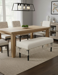 Table à manger extensible 6 places en chêne blanc, style ferme moderne, faite à la main, pour appartement – Conception durable et écologique, assemblée - Product Image 3