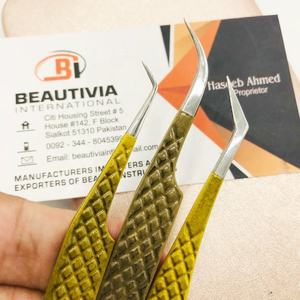 Pinzas profesionales personalizadas de extensión de pestañas de acero inoxidable sostenible, herramienta de Punta puntiaguda de etiqueta privada alta para pestañas - Product Image 6