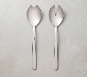 Cucharas minimalistas de metal para servir ensalada, con acabado de alto brillo, aptas para lavavajillas, ideales para catering, juego de cubiertos. - Product Image 1